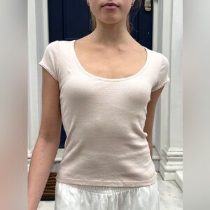 Brandy Melville Lesley Scalloped Trim Top NWT One Size